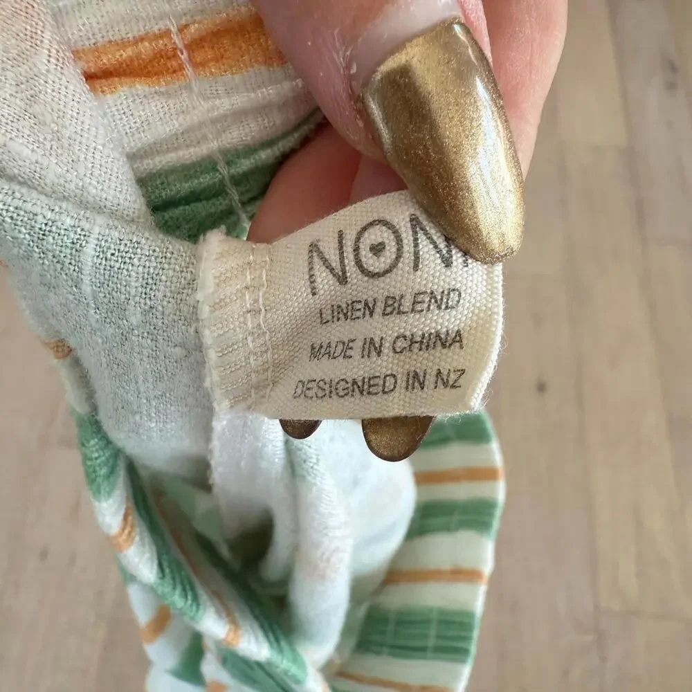 Anthropologie Noni Wide Leg Striped Linen Pants - Picture 4 of 5